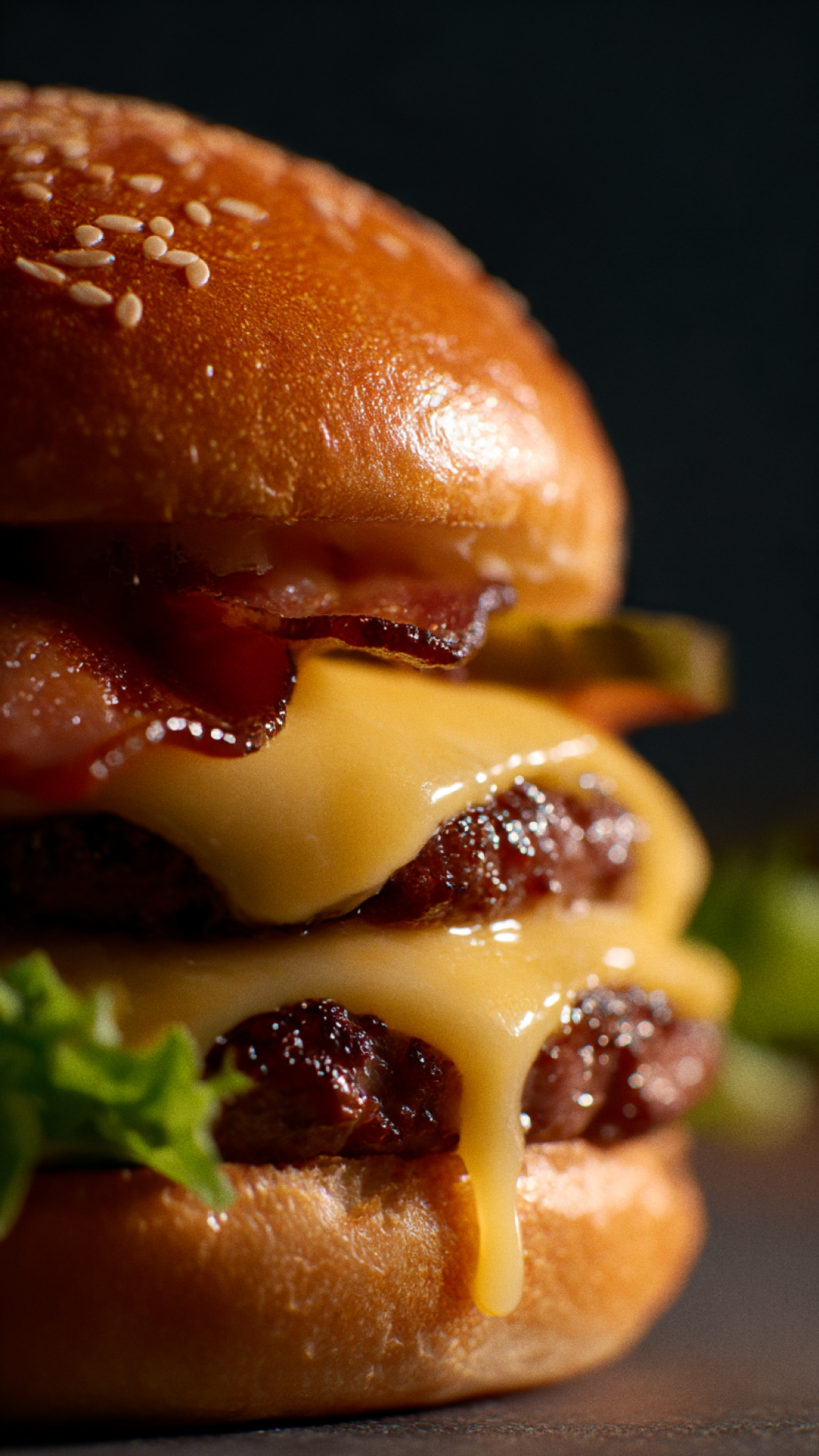 Burger macro shot