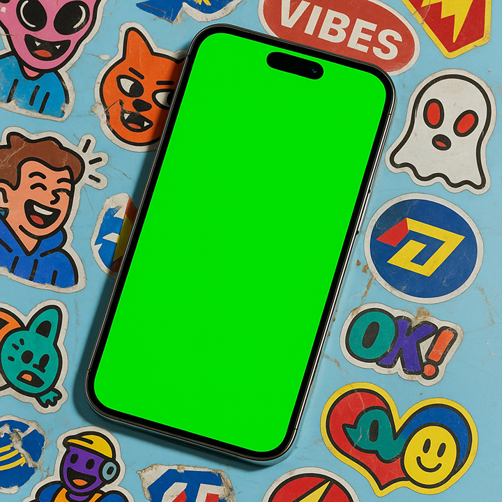 Phone with stickers