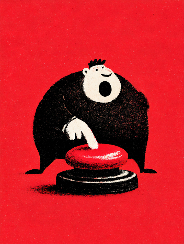 Red button character